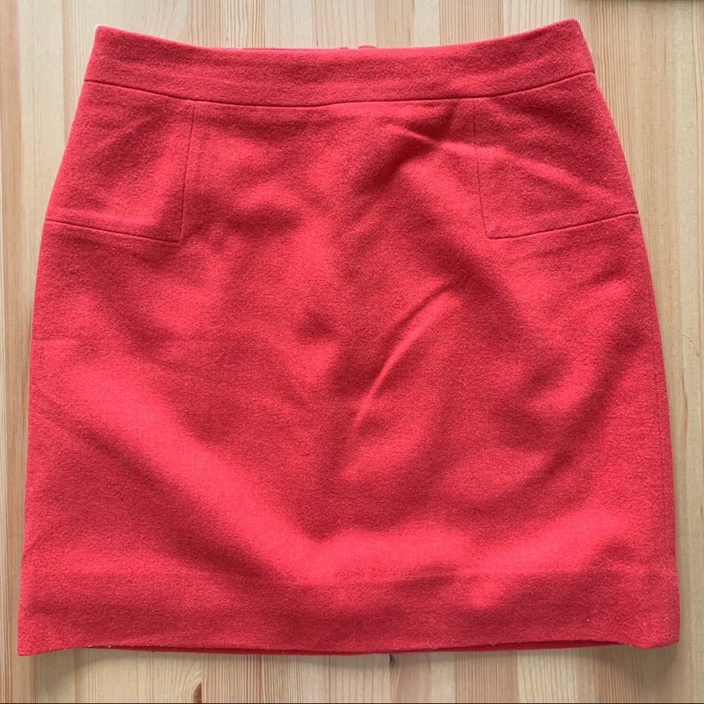 J. Crew Coral Mini Pencil Skirt